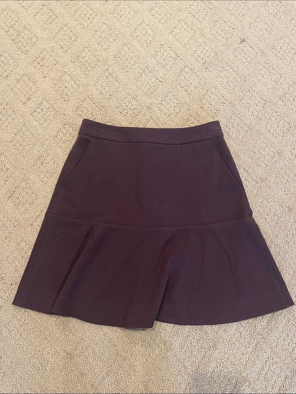 CAbi Deep Plumb A-Line Skirt